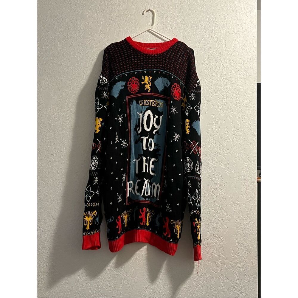 Game Of Thrones Joy To The Realm Westeros Christmas Sweater Sz XXL